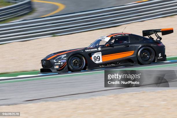 Mercedes AMG GT3 of Sports and You driven by Antonio Coimbra and Luis Silva during Race 1 of International GT Open, at the Circuit de Estoril,...