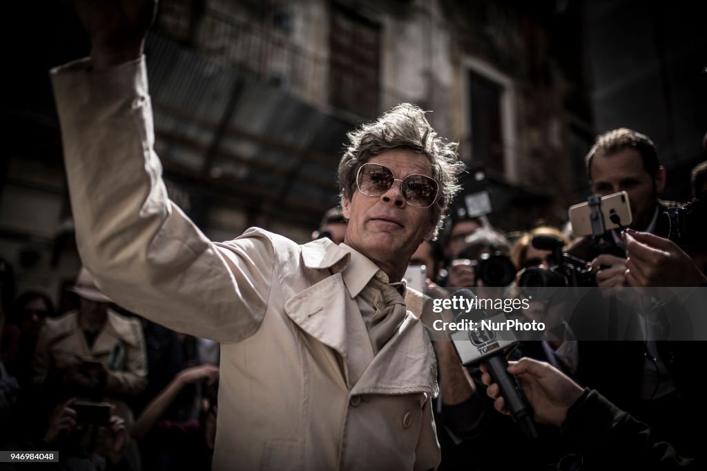 Uwe Jäentsch's protest in Palermo, Sicily