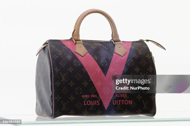 The exhibition 'Time Capsule' on French fashion house Louis Vuitton's history at the Thyssen-Bornemisza Museum in Madrid, Spain, 16 April 2018. The...