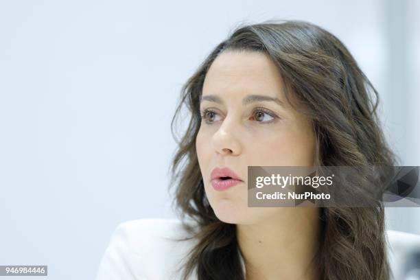 Ines Arrimadas, president of the Parliamentary Group of the political party of Ciudadanos, during the Meeting of the National Executive Committee in...