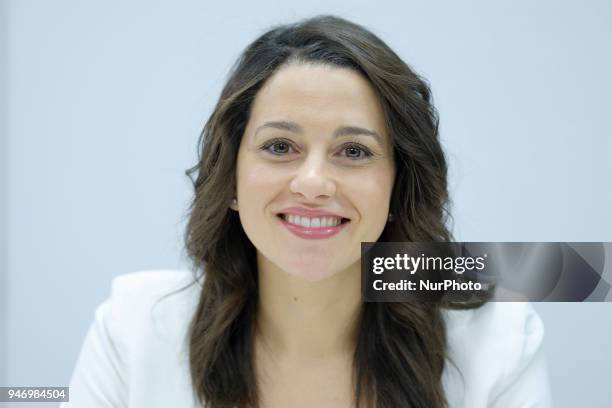 Ines Arrimadas, president of the Parliamentary Group of the political party of Ciudadanos, during the Meeting of the National Executive Committee in...