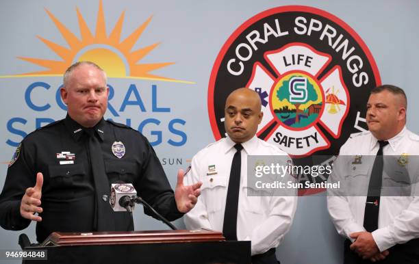 Coral Springs Police Officer Tim Burton, a school resource officer at Eagle Ridge Elementary School, talks on Friday, Feb. 23, 2018 at the Coral...