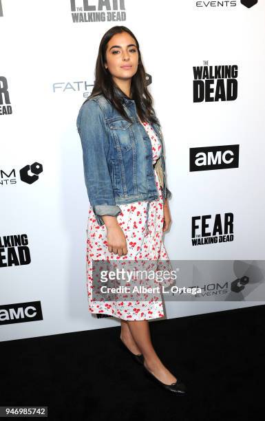 Actress Alanna Masterson arrives for the Fathom Events And AMC's "Survival Sunday: The Walking Dead And Fear The Walking Dead" held at AMC Century...