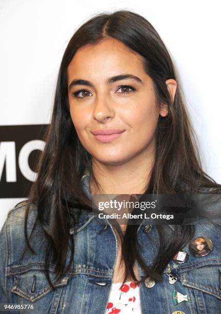 Actress Alanna Masterson arrives for the Fathom Events And AMC's "Survival Sunday: The Walking Dead And Fear The Walking Dead" held at AMC Century...