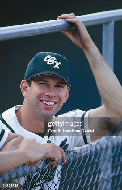 Todd Helton of Colorado Springs Sky Sox smiles during the 1997 Triple A All-Star Game between National League and American League at Taylor Stadium...