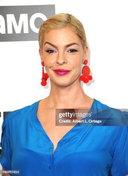 Actress Polly McIntosh arrives for the Fathom Events And AMC's "Survival Sunday: The Walking Dead And Fear The Walking Dead" held at AMC Century City...