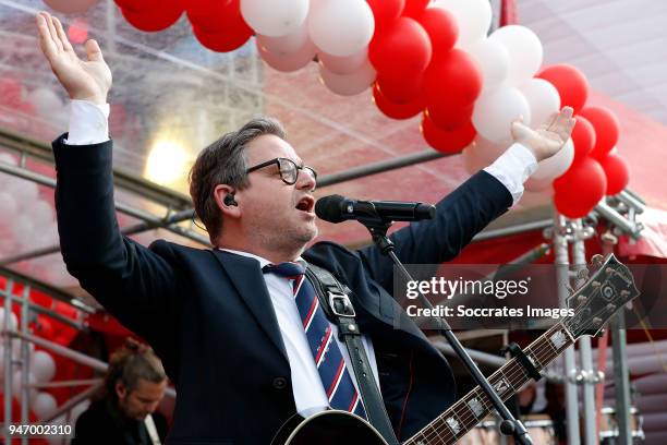 Guus Meeuwis during the PSV Championship celebration at the City hall on April 16, 2018 in Eindhoven Netherlands