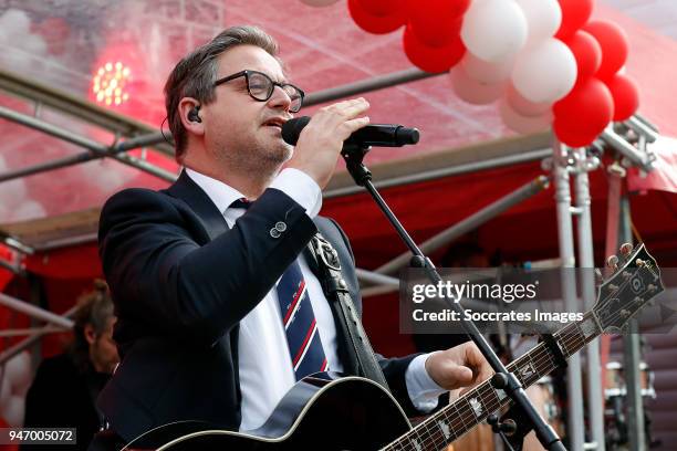 Guus Meeuwis during the PSV Championship celebration at the City hall on April 16, 2018 in Eindhoven Netherlands