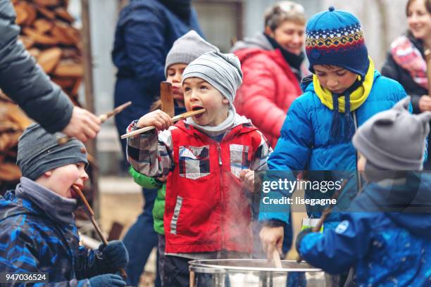 small family business of a maple syrup industry - sugar shack stock pictures, royalty-free photos & images