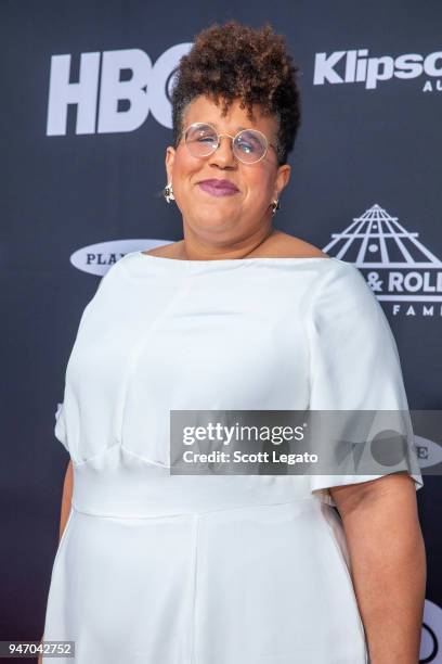 Brittany Howard attends the 33rd Annual Rock & Roll Hall of Fame Induction Ceremony at Public Auditorium on April 14, 2018 in Cleveland, Ohio.