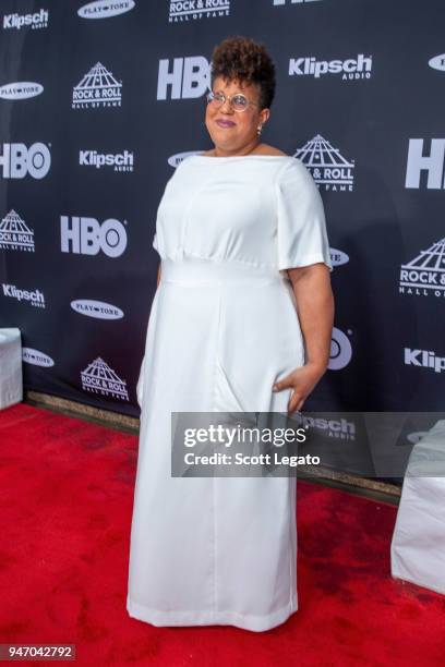 Brittany Howard attends the 33rd Annual Rock & Roll Hall of Fame Induction Ceremony at Public Auditorium on April 14, 2018 in Cleveland, Ohio.