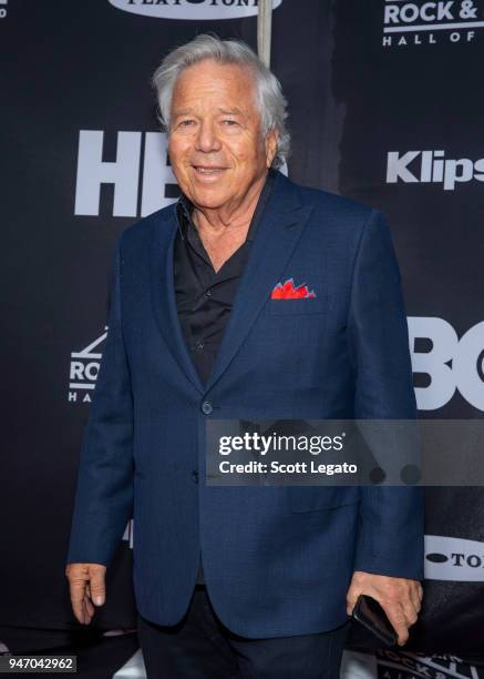 Robert Kraft attends the 33rd Annual Rock & Roll Hall of Fame Induction Ceremony at Public Auditorium on April 14, 2018 in Cleveland, Ohio.