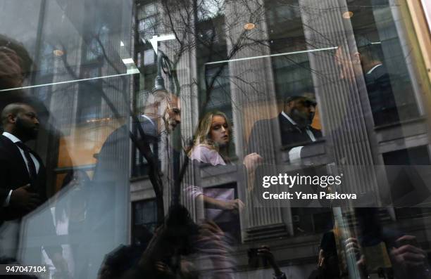 Adult film actress Stormy Daniels and her lawyer Michael Avenatti arrive at the United States District Court Southern District of New York for a...