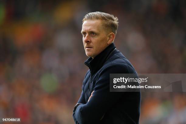 Birmingham City manager Garry Monk looks on during the Sky Bet Championship match between Wolverhampton Wanderers and Birmingham City at Molineux on...