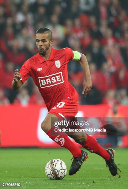 Liege , Belgium / Standard de Liege v Kaa Gent / "nMehdi CARCELA"nFootball Jupiler Pro League 2017 - 2018 Play-Off 1 Matchday 3 / "nPicture by...