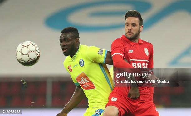 Liege , Belgium / Standard de Liege v Kaa Gent / "nAnderson ESITI - Duje COP"nFootball Jupiler Pro League 2017 - 2018 Play-Off 1 Matchday 3 /...