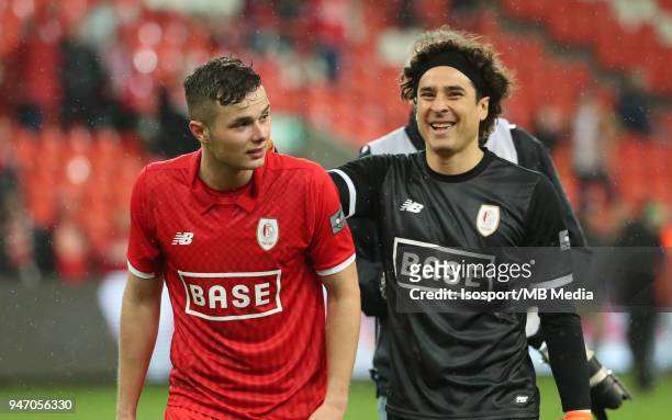 Liege , Belgium / Standard de Liege v Kaa Gent / "nZinho VANHEUSDEN - Guillermo OCHOA"nFootball Jupiler Pro League 2017 - 2018 Play-Off 1 Matchday 3...