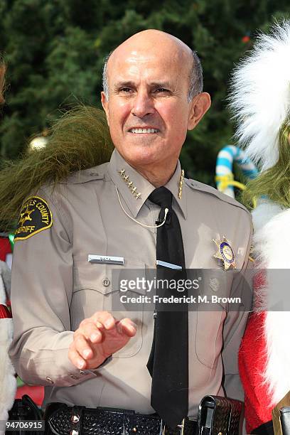 Los Angeles County Sheriff Lee Baca launches the "13 Days of Grinchmas" at Universal Studios on December 17, 2009 in Universal City, California.
