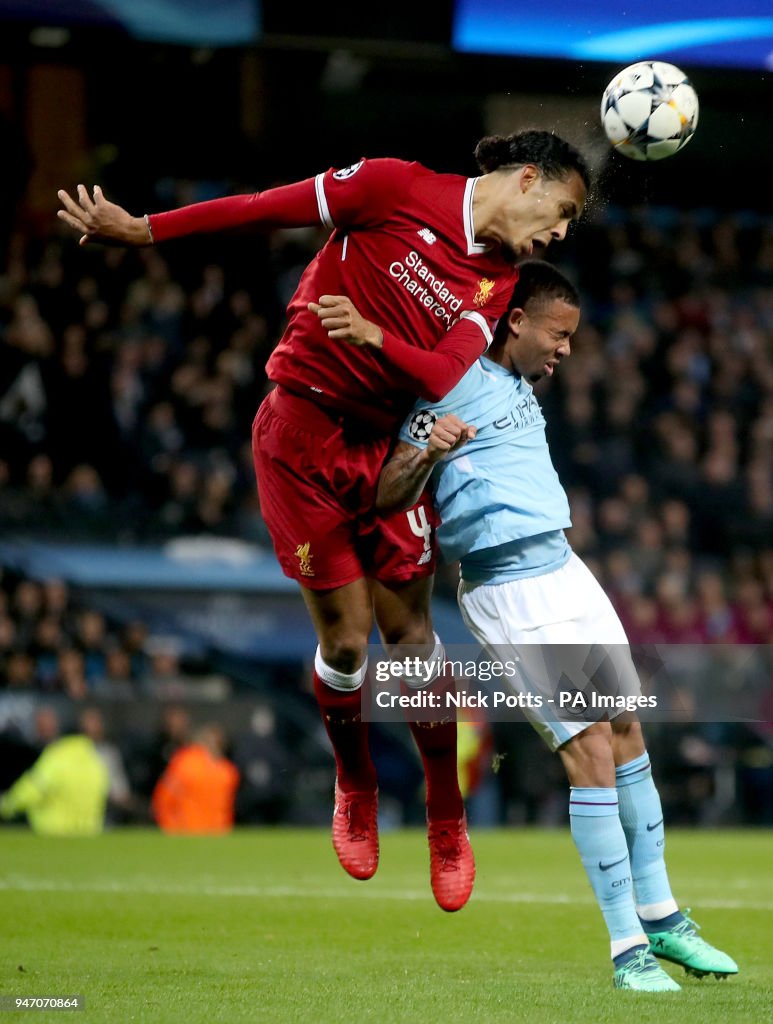 Manchester City v Liverpool - UEFA Champions League - Quarter Final - Second Leg - Etihad Stadium