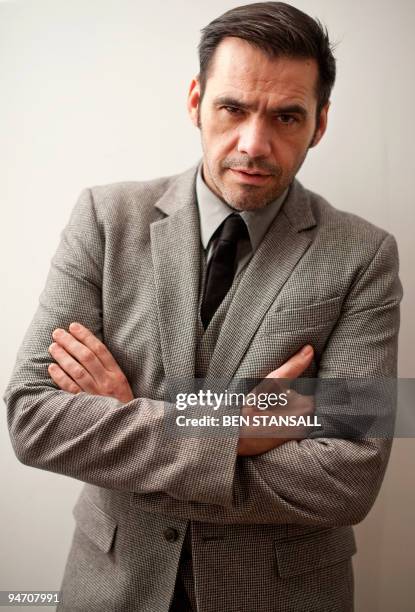 French fashion designer Roland Mouret poses at the Francais Of The Year awards in London on December 17, 2009. The event is held yearly for French...