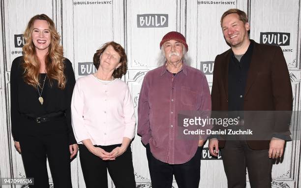 Courtney Balaker, Susette Kelo, David Crosby and Ted Balaker attend the Build Series to discuss the film 'Little Pink House' at Build Studio on April...