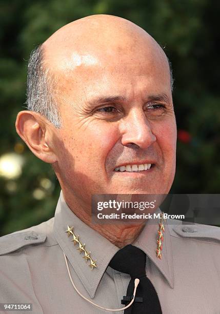 Los Angeles County Sheriff Lee Baca launches the "13 Days of Grinchmas" at Universal Studios on December 17, 2009 in Universal City, California.