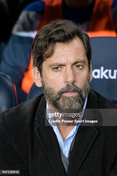 Enrique Sanchez Flores of RCD Espanyol head coach during the Copa del Rey 2017-18 match between FC Barcelona vs RCD Espanyol at Camp Nou on 25...