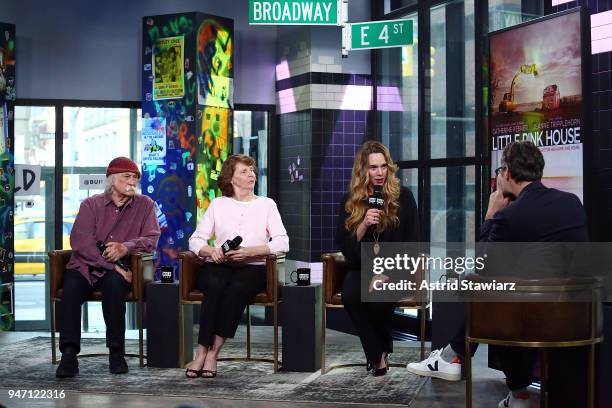 Musician David Crosby, Susette Kelo and director Courtney Balaker discuss the film "Little Pink House" at Build Studio on April 16, 2018 in New York...