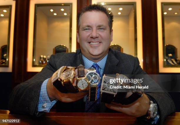 In this June 21, 2007 file photo, Fort Lauderdale attorney Scott Rothstein shows off part of his watch collection in Fort Lauderdale, Florida....
