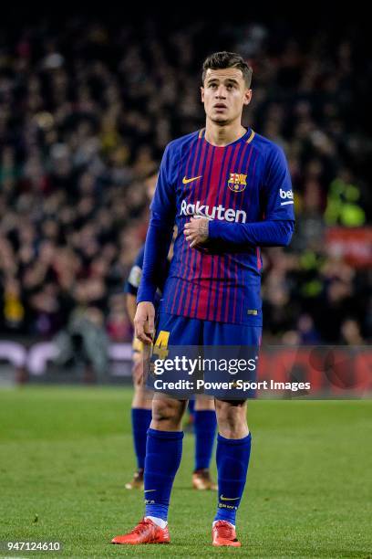 Philippe Coutinho of FC Barcelona in action during the Copa del Rey 2017-18 match between FC Barcelona vs RCD Espanyol at Camp Nou on 25 January 2018...