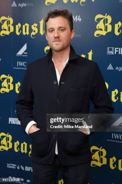 Michael Pearce attends a special preview screening of 'Beast' at Ham Yard Hotel on April 16, 2018 in London, England.