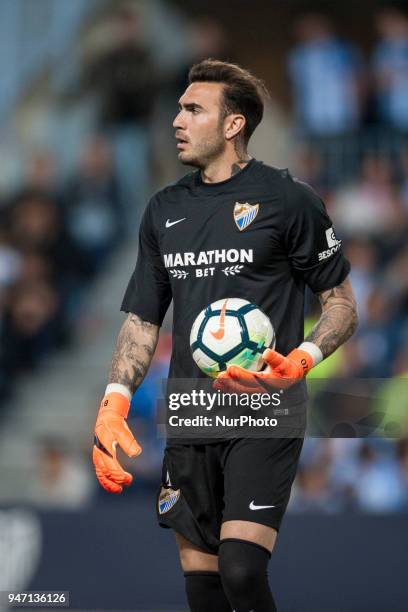 Roberto during the match between Malaga CF against Real Madrid, week 32 of La Liga 2017/18 in Rosaleda stadium, Malaga, SPAIN - 15th April of 2018.