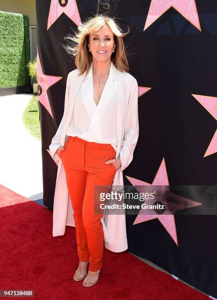 Felicity Huffman arrives at the Eva Longoria's Hollywood Star Ceremony Post-Luncheon on April 16, 2018 in Beverly Hills, California.