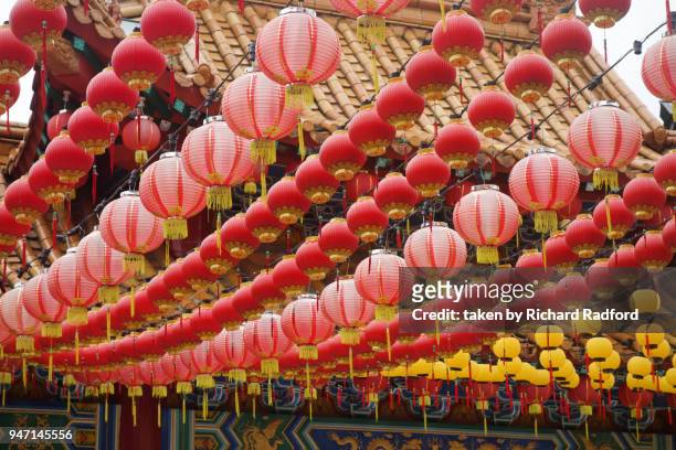 thean hou temple lanterns, kuala lumpur - thean hou stock pictures, royalty-free photos & images