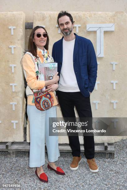 Ambra Medda and Edward Barber attend T Celebrates Salone del Mobile 2018 on April 16, 2018 in Milan, Italy.