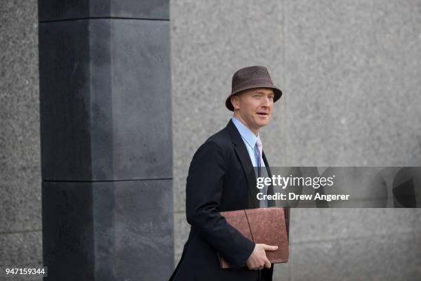 Carter Page arrives at the courthouse on the same day as a hearing regarding Michael Cohen, longtime personal lawyer and confidante for President...