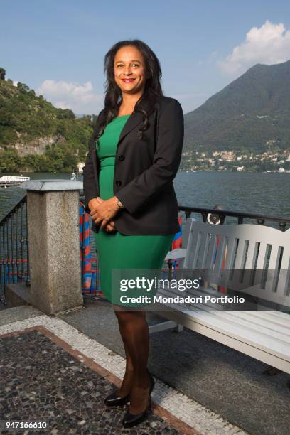 Entrepreneur Isabel dos Santos wearing a Dolce & Gabbana dress during the event Forum Ambrosetti in Villa d'Este. Cernobbio, Italy. 3rd September 2016