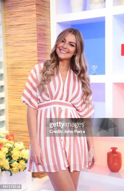 Marjorie De Sousa is seen at Telemundo's "Un Nuevo Dia" on April 16, 2018 in Miami, Florida.