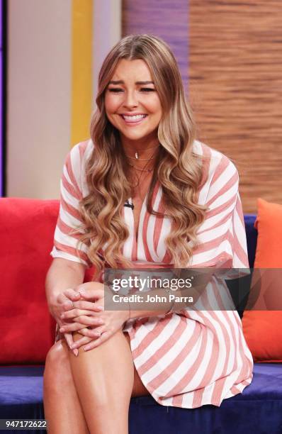 Marjorie De Sousa is seen at Telemundo's "Un Nuevo Dia" on April 16, 2018 in Miami, Florida.