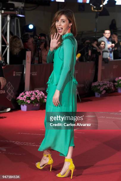 Actress Leticia Dolera attends the 'Malaga Hoy' award during the 21th Malaga Film Festival at the Cervantes Theater on April 16, 2018 in Malaga,...