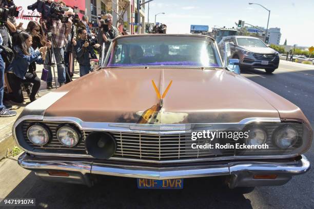 Tommy Chong and Cheech Marin arrive at the Key to The City of West Hollywood Award Ceremony at The Roxy Theatre on April 16, 2018 in West Hollywood,...
