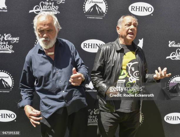 Cheech Marin and Tommy Chong attend their Key to The City of West Hollywood Award Ceremony at The Roxy Theatre on April 16, 2018 in West Hollywood,...
