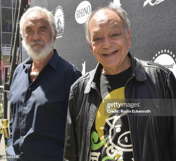 Cheech Marin and Tommy Chong attend their Key to The City of West Hollywood Award Ceremony at The Roxy Theatre on April 16, 2018 in West Hollywood,...