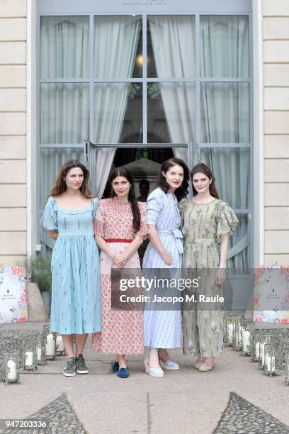 Lucrezia Bonaccorsi, Lucilla Bonaccorsi, Luisa Beccaria and Luna Bonaccorsi attend Luisa Beccaria Home Collection for Moda Operandi on April 16, 2018...