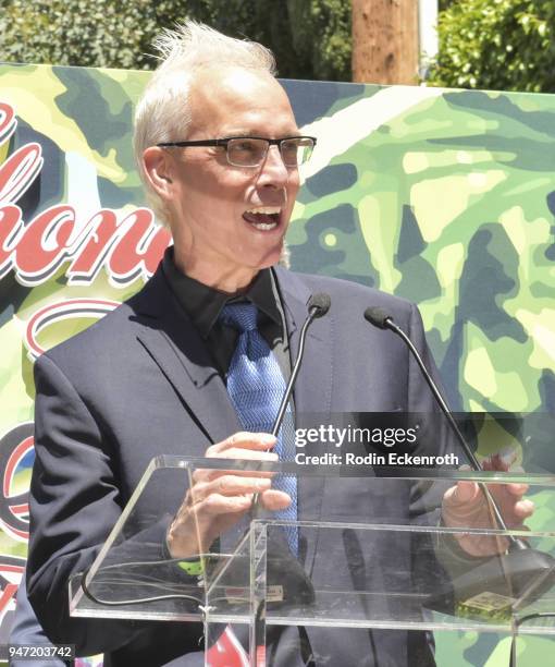 West Hollywood Mayor John Heilman speaks onstage at Cheech Marin and Tommy Chong Key to The City of West Hollywood Award Ceremony at The Roxy Theatre...