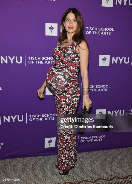Hilaria Baldwin attends The New York University Tisch School Of The Arts 2018 Gala at Capitale on April 16, 2018 in New York City.