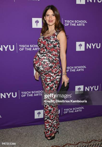 Hilaria Baldwin attends The New York University Tisch School Of The Arts 2018 Gala at Capitale on April 16, 2018 in New York City.