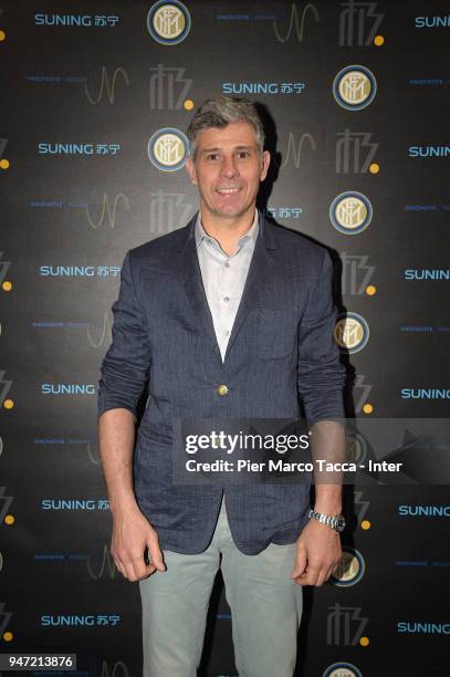 Francesco Toldo, attends the unveiling of FC Internazionale 'Innovative Passion' Concept At Milan Design Week on April 16, 2018 in Milan, Italy.