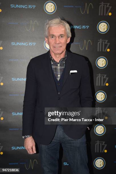 Giuseppe Baresi attends the unveiling of FC Internazionale 'Innovative Passion' Concept At Milan Design Week on April 16, 2018 in Milan, Italy.