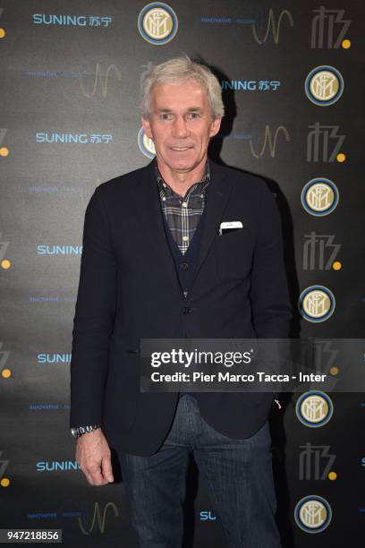 Giuseppe Baresi attends the unveiling of FC Internazionale 'Innovative Passion' Concept At Milan Design Week on April 16, 2018 in Milan, Italy.